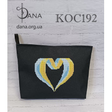 Серце України. Пошита косметичка для вишивки бісером (Код:КОС192)