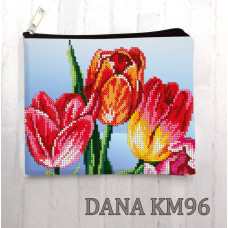Тюльпани. Готова косметичка під вишивання бісером (Код:КМ96)