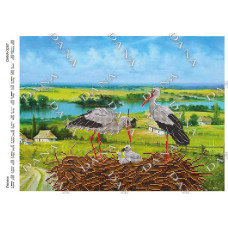 Лелеки. Схема для вишивки бісером (Код:3287)