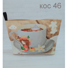 Чашка кави. Косметичка зі схемою для вишивки бісером (Код:КОС46)