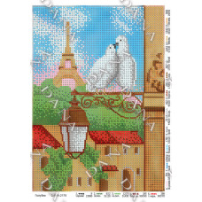 Голубки. Тканина габардин для вишивки бісером (Код:2178)