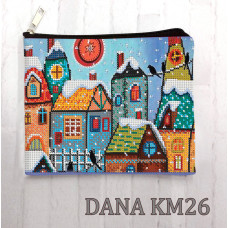 Казкове містечко. Косметичка для вишивки бісером (Код:КМ26)