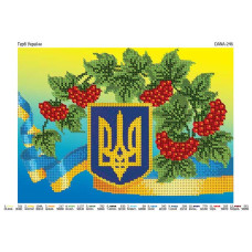 Герб України. Тканина під вишивку бісером (Код:246)